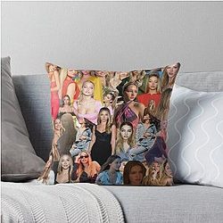 Madelyn Cline Super Actress Aesthetic Collage Throw Pillow