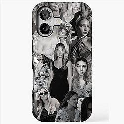 Madelyn Cline Super Fine Black White Aesthetic Collage 2 iPhone Tough Case