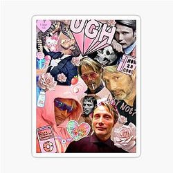 Mads Mikkelsen Collage Sticker