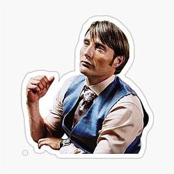 Hannibal Lecter Mads Mikkelsen Sticker