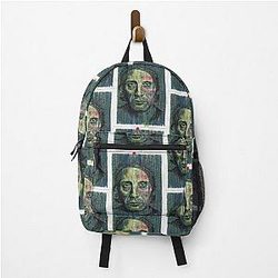 Mads Mikkelsen - Hand Drawn Oil Ink Portrait Backpack