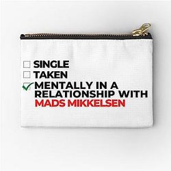 Mentally In a Relationship with Mads Mikkelsen Zipper Pouch