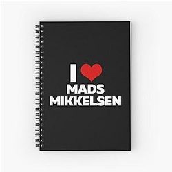 I Love Mads Mikkelsen Spiral Notebook
