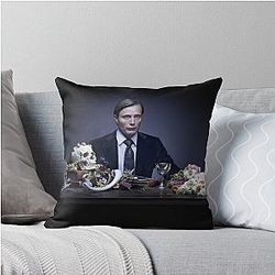 Mads Mikkelsen Hannibal Throw Pillow