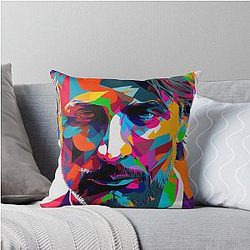 Mads Mikkelsen Art (Original) Throw Pillow