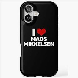 I Love Mads Mikkelsen White Text iPhone Tough Case