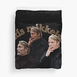 Mads Mikkelsen Smoking Duvet Cover