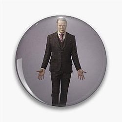 Mads Mikkelsen Hannibal Meme Pin