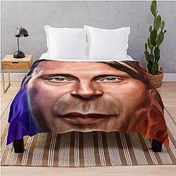 Mads Mikkelsen Hannibal in Orange and Blue Throw Blanket