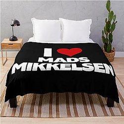 I Love Mads Mikkelsen Throw Blanket