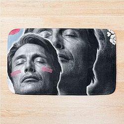 Mads Mikkelsen Sky and Rose Love Collage Bath Mat