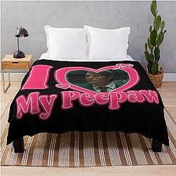 i love my peepaw mads mikkelsen throw blanket