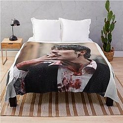 Mads Mikkelsen Smoking on a Blanket