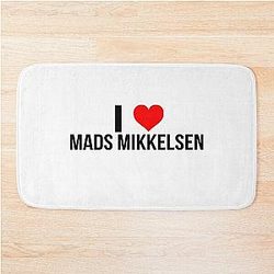 I Heart Mads Mikkelsen Hannibal Casino Royale Fan Art Design Bath Mat
