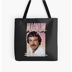 Magnum PI 80s Retro Style Tote Bag with Tom Selleck Print