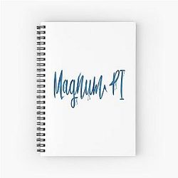 Rebooted Magnum PI Painted Text Style Spiral Notebook
