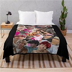Malachi Barton Fan Aesthetic Collage Meme Throw Blanket