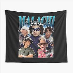 Malachi Barton Retro Hero Collage Bold Fan Art Aesthetic Tapestry