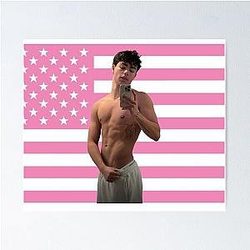 Malachi Barton American Flag Poster