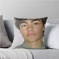 Malachi Barton Soft Aesthetic Portrait Youthful Art Style Throw Pillow