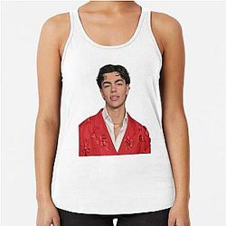 Malachi Barton Merch: sticker packs, spiral notebooks, posters, hardcover journals, mugs, tote bags, etc - Pinterest - Malachi Barton Fan Art Racerback Tank Top