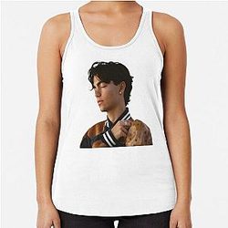 Malachi Barton Merch - sticker pack, spiral notebooks, posters, hardcover journals, mugs, tote bags etc - Aesthetic Malachi Barton Fan Art Racerback Tank Top