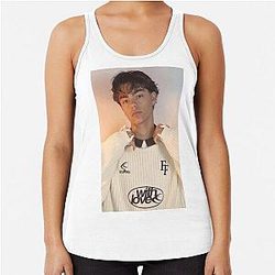 Malachi Barton Merch: Sticker Pack, Posters, Mugs, Tote Bags - Aesthetic Malachi Barton Fan Art Racerback Tank Top