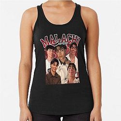 Malachi Barton Collage Portrait Teen Icon Art Racerback Tank Top