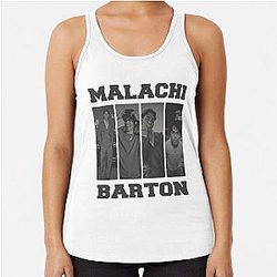 Malachi Barton Retro Modern Fan Collage Aesthetic Art Racerback Tank Top