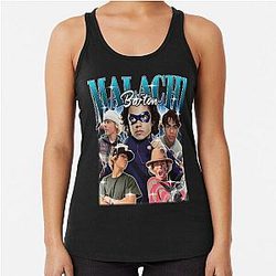 Malachi Barton Retro Hero Collage Bold Fan Art Aesthetic Racerback Tank Top