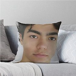 Malachi Barton Minimalist Portrait Fan Art Throw Pillow