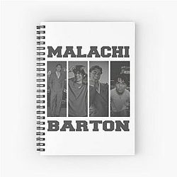 Malachi Barton Retro Modern Fan Collage Art Spiral Notebook