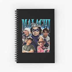 Malachi Barton Retro Collage Bold Fan Art Spiral Notebook