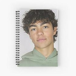 Malachi Barton Soft Aesthetic Portrait Youthful Editorial Art Style Spiral Notebook