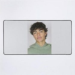 Malachi Barton Soft Aesthetic Portrait Youthful Editorial Art Style Desk Mat