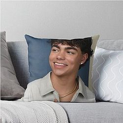 Malachi Barton Aesthetic Portrait Young Actor Editorial Art Style Throw Pillow