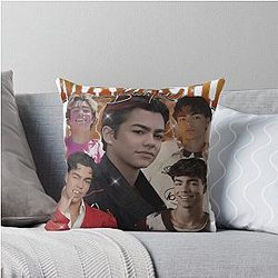 Malachi Barton Portrait Collage Trendy Aesthetic Fan Art Throw Pillow