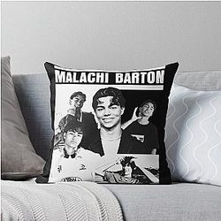 Vintage Malachi Barton Collage Throw Pillow