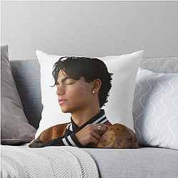 Malachi Barton Merch: sticker pack, spiral notebooks, posters, hardcover journals, mugs, tote bags, Pinterest Aesthetic Malachi Barton Fan Art Throw Pillow