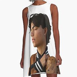 Malachi Barton Merch: Sticker Pack, Spiral Note Books, Posters, Hard Cover Journals, Mugs, Tote Bags - Pinterest - Malachi Barton Fan Art A-Line Dress