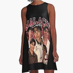 Malachi Barton Retro Collage Portrait Teen Icon Aesthetic Art Dress