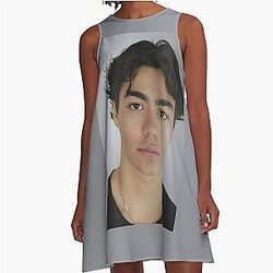 Malachi Barton Minimalist Portrait Aesthetic Fan Art A Line Dress