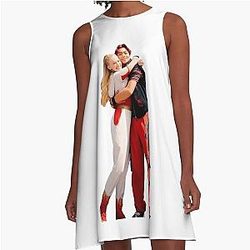Malachi Barton And Freya Skye Merch: Sticker Pack, Posters, Hard Cover Journals, Mugs, Tote Bags, Pin was created - Aesthetic Malachi Barton Merch Fan Art A-Line Dress