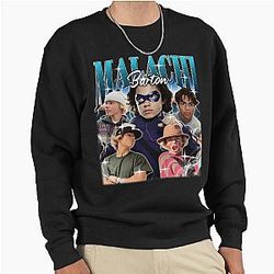 Malachi Barton Retro Hero Collage Bold Fan Art Aesthetic Pullover Sweatshirt