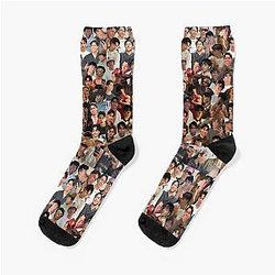 Malachi Barton Aesthetic Fan Art Collage Socks