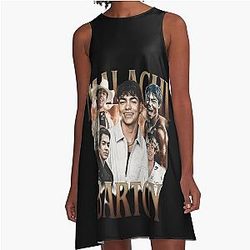 Malachi Barton Aesthetic Collage Warm Portrait Art A-Line Dress