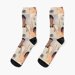 Malachi Barton Merch: sticker packs, spiral notebooks, posters, hardcover journals, mugs, tote bags - Pinterest - Aesthetic Malachi Barton Fan Art Socks