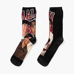 Malachi Barton Retro Collage Portrait Teen Art Socks