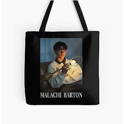 Malachi Barton Aesthetic Retro Portrait Overprint Tote Bag