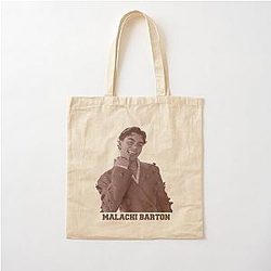 Malachi Barton Soft Cotton Tote Bag with Modern Editorial Fan Aesthetic Art